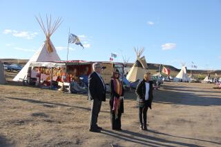At Standing Rock with Rev. Peter Morales, Rev. Karen Van Fossan and Nora Rasman