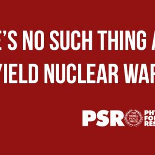 There's No Such Thing as a Low Yield Nuclear War, graphic by Physicians for Social Responsibility