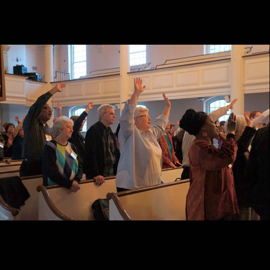 Participants of Mosaic Makers Conference (a collaboration between Multicultural Growth & Witness and All Souls, Unitarian in Washington, D.C.) Feb. 17-19, 2012. Photo by Terasa Cooley