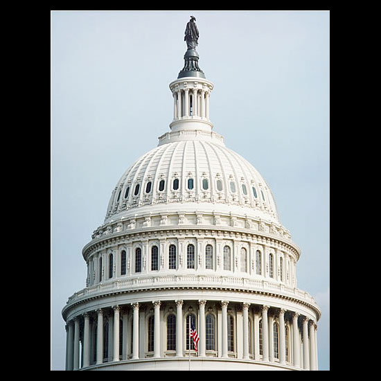 The dome of the U.S. Capitol against a blue sky. Photo courtesy U.S. Capitol Visitor's Center.