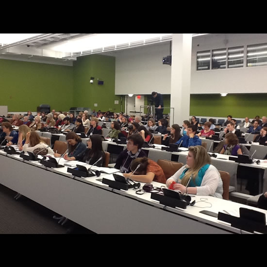 2012 Spring Seminar attendees during a panel discussion held at the United Nations. 