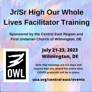 Our Whole Lives Facilitator Training Jr/Sr High