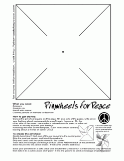 HANDOUT 1 Peace Pinwheel Template and Instructions