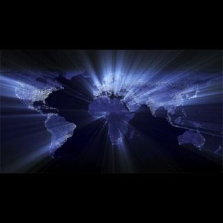 Global map showing the lights of civilization.