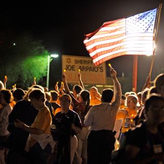 American flag at GA 2012 vigil.