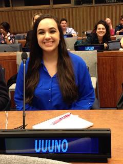 Alley, UUFH's first youth envoy at the UN Headquarters