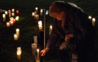 Candle Memorial at University Medical Center in Tuscon, AZ 1/8/11.