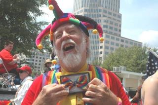Dale Brook, a member of the Charlotte, NC congregation, at Charlotte Pride FestivalPride