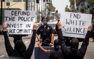 Demonstrators in Hollywood on June 2, 2020