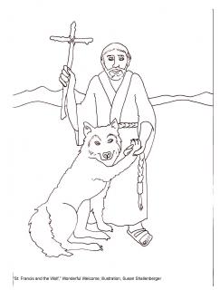 Tapestry of Faith, Wonderful Welcome, Session 9 JPEG illustration for St. Francis and the Wolf