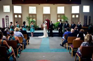 A wedding at the First Unitarian Universalist Church of Columbus, OH.