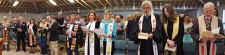 10 Clergy in Stoles at a congregation's anniversary