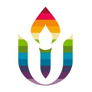 UUA logo in rainbow colors, JPG format