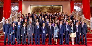 Group photo of participants in the 2017 World Forum on Freedom and Democracy in Taipei