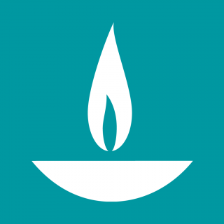 UU World logo of stylized chalice with flame.