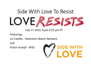 Webinar Title Card: Side With Love to Resist, July 2019