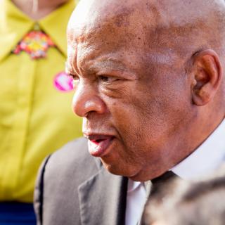 A close-up of U.S. Congressman and Civil Rights leader John Lewis at the U.S. Capitol on June 28, 2017. 