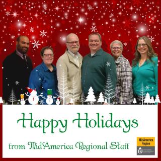 MidAmerica Regional Staff wish you Happy Holidays (SQUARE IMAGE)