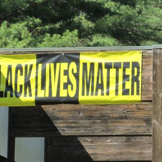 Black Lives Matter Banner at Allen Avenue UU Church