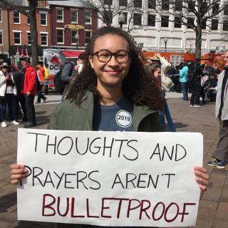 Protester at March for Our Lives 2018