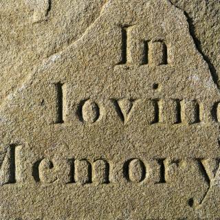 "in loving memory" etched in stone