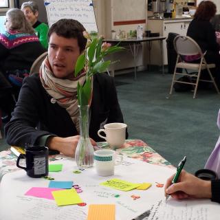 A congregation discerns their vision in a World Cafe