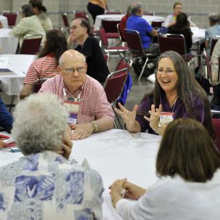 A group of seven meets for deep conversation at General Assembly 2014.