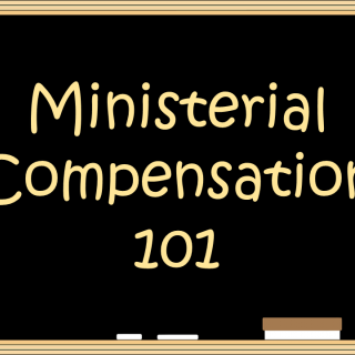 Words Ministerial Compensation 101 on blackboard