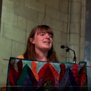 Iris Chalk delivers her homily at 1st Unitarian Church Chicago, July 29, 2018